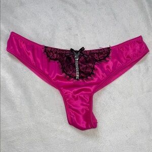 Sexy PLAYBOY Fuchsia Pink & Black Panty
